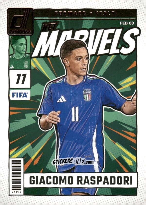 Sticker Giacomo Raspadori - Donruss Soccer 2024-2025
 n. NM11 - Panini