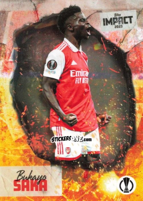 Figurina Bukayo Saka - Impact UEFA Club Competitions 2022-2023
 n. 7 - Topps