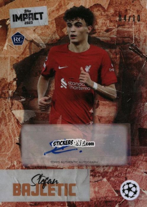 Figurina Stefan Bajčetić - Impact UEFA Club Competitions 2022-2023
 n. A19o - Topps