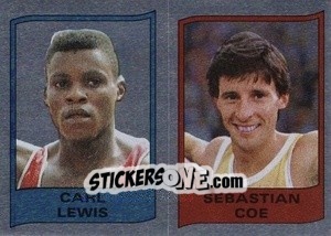 Figurina Carl Lewis/Sebastian Coe - Supersport 1987 n. 101 - Panini