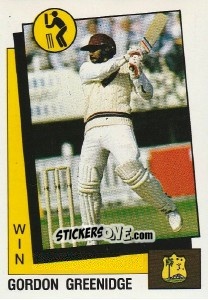 Figurina Gordon Greenidge - Supersport 1987 n. 170 - Panini