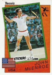 Figurina John Mcenroe - Supersport 1987 n. 180 - Panini