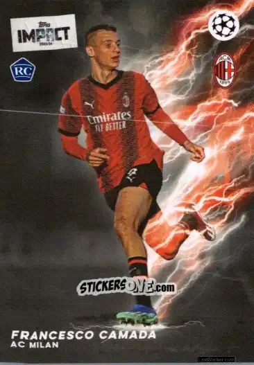Figurina Francesco Camarda - Uefa Club Competitions Impact 2023-2024 n. 1 - Topps