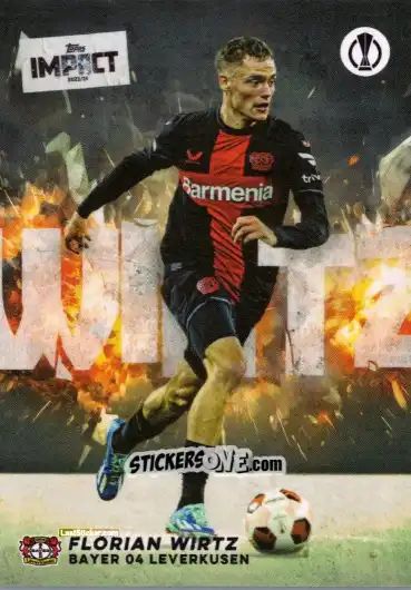Cromo Florian Wirtz  - Uefa Club Competitions Impact 2023-2024 n. 7 - Topps