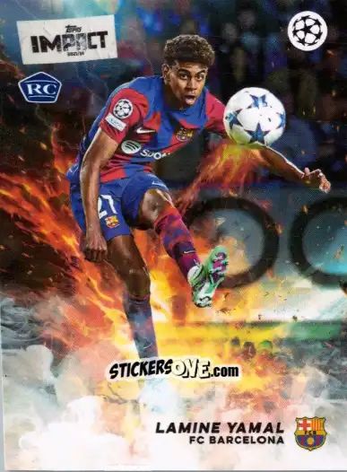 Figurina Lamine Yamal  - Uefa Club Competitions Impact 2023-2024 n. 23 - Topps