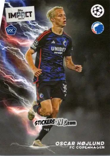 Sticker Oscar Højlund  - Uefa Club Competitions Impact 2023-2024 n. 28 - Topps