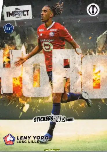 Figurina Leny Yoro  - Uefa Club Competitions Impact 2023-2024 n. 36 - Topps