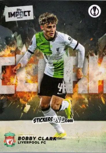 Sticker Bobby Clark  - Uefa Club Competitions Impact 2023-2024 n. 37 - Topps