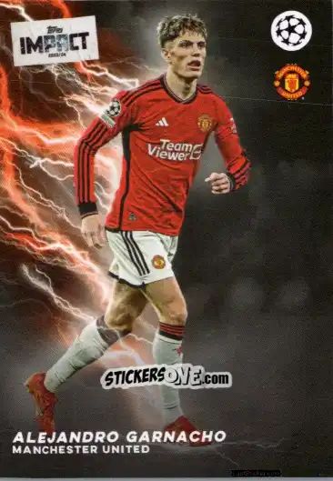 Figurina Alejandro Garnacho  - Uefa Club Competitions Impact 2023-2024 n. 42 - Topps