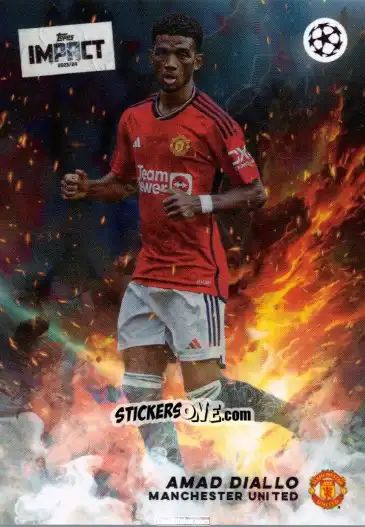 Sticker Amad Diallo - Uefa Club Competitions Impact 2023-2024 n. 43 - Topps