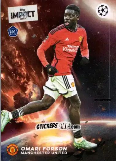 Sticker Omari Forson  - Uefa Club Competitions Impact 2023-2024 n. 44 - Topps