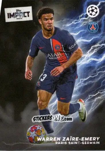 Sticker Warren Zaire-Emery  - Uefa Club Competitions Impact 2023-2024 n. 51 - Topps