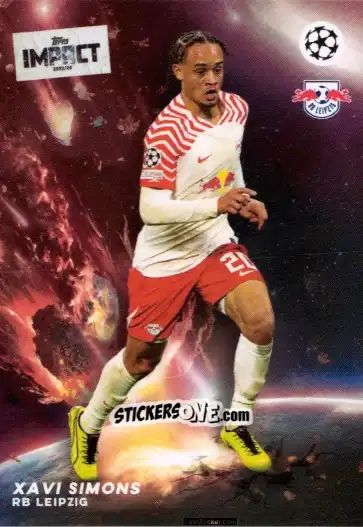 Figurina Xavi Simons  - Uefa Club Competitions Impact 2023-2024 n. 55 - Topps
