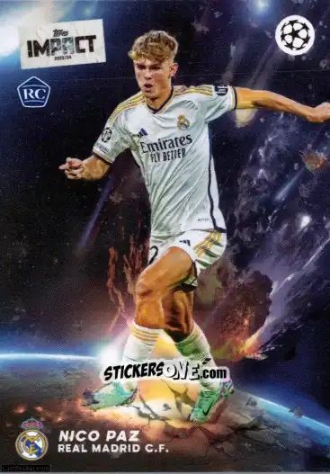 Sticker Nico Paz  - Uefa Club Competitions Impact 2023-2024 n. 60 - Topps