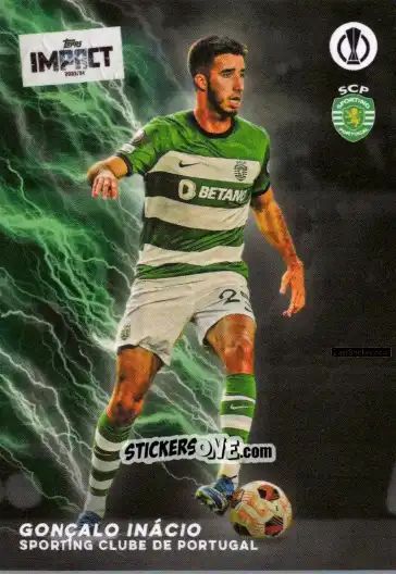 Sticker Gonçalo Inácio  - Uefa Club Competitions Impact 2023-2024 n. 64 - Topps