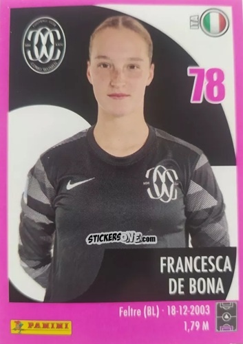 Sticker Francesca De Bona - Calciatrici 2024-2025 n. 9 - Panini