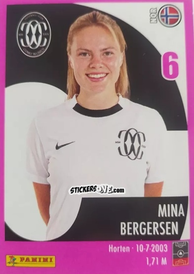 Sticker Mina Bergersen - Calciatrici 2024-2025 n. 15 - Panini