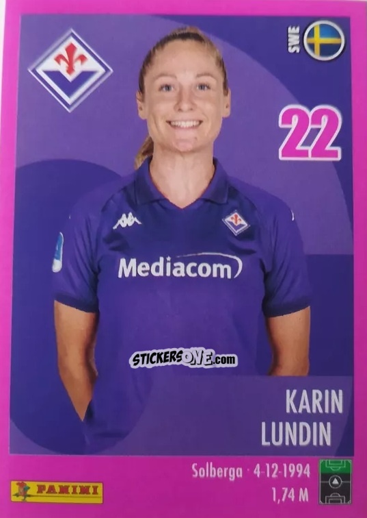 Sticker Karin Lundin - Calciatrici 2024-2025 n. 56 - Panini