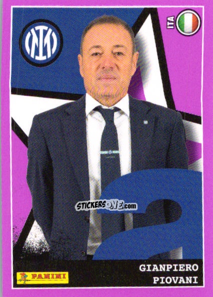 Figurina Gianpiero Piovani (Allenatore Inter) - Calciatrici 2024-2025 n. 62 - Panini