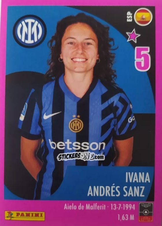 Sticker Ivana Andres Sanz - Calciatrici 2024-2025 n. 64 - Panini