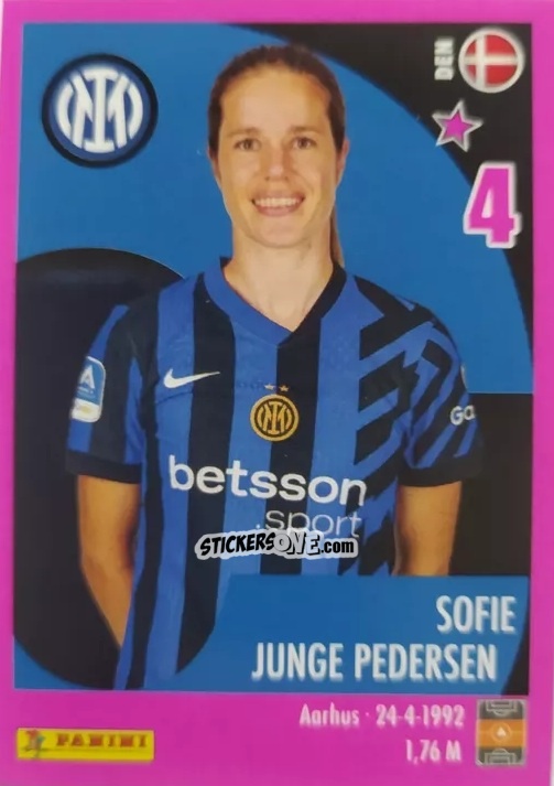 Sticker Sofie Junge Pedersen - Calciatrici 2024-2025 n. 70 - Panini