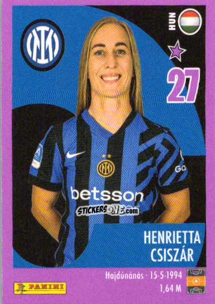 Figurina Henrietta Csiszar - Calciatrici 2024-2025 n. 77 - Panini