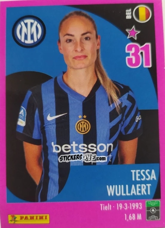 Cromo Tessa Wullaert - Calciatrici 2024-2025 n. 82 - Panini