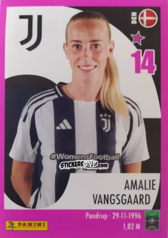 Sticker Amalie Vangsgaard - Calciatrici 2024-2025 n. 106 - Panini