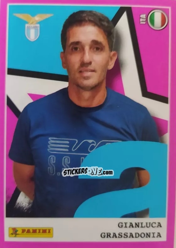 Sticker Gianluca Grassadonia (Allenatore Lazio) - Calciatrici 2024-2025 n. 114 - Panini