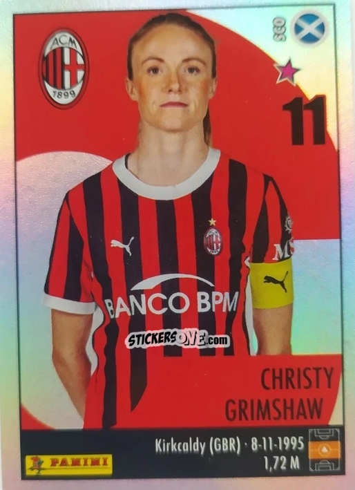 Cromo Christy Grimshaw (Capitano) - Calciatrici 2024-2025 n. 136 - Panini
