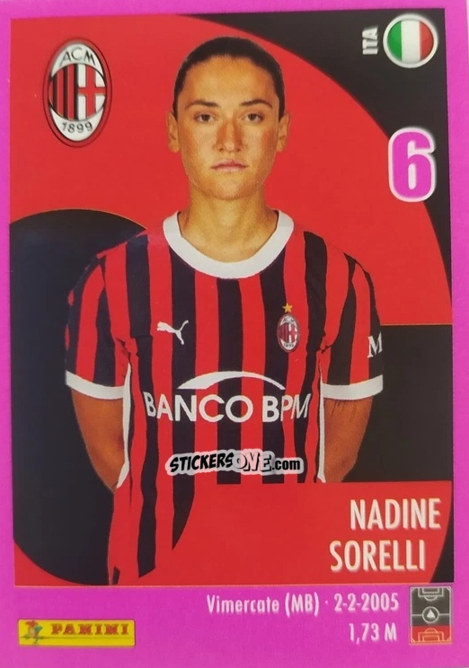 Cromo Nadine Sorelli - Calciatrici 2024-2025 n. 142 - Panini