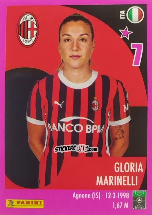 Cromo Gloria Marinelli - Calciatrici 2024-2025 n. 152 - Panini