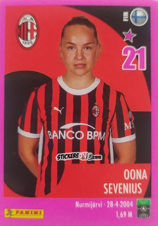 Figurina Oona Sevenius - Calciatrici 2024-2025 n. 157 - Panini
