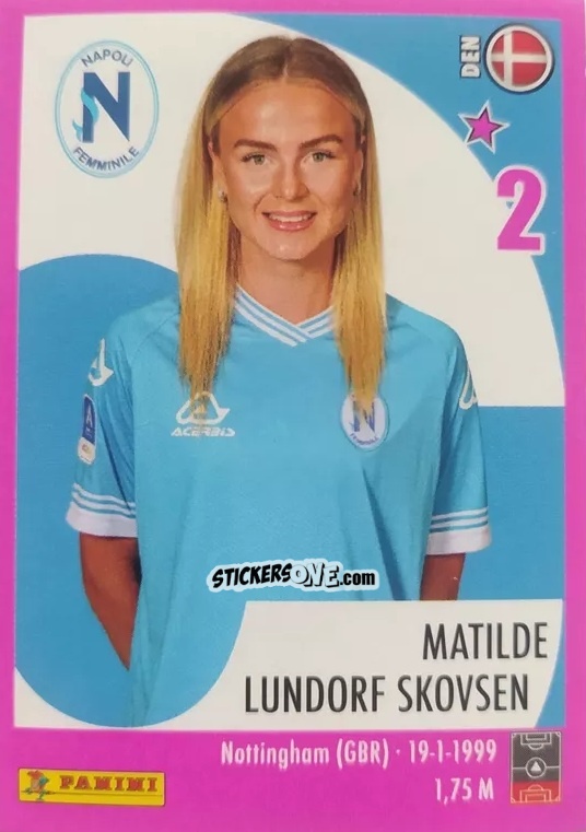 Sticker Matilde Lundorf Skovsen - Calciatrici 2024-2025 n. 168 - Panini