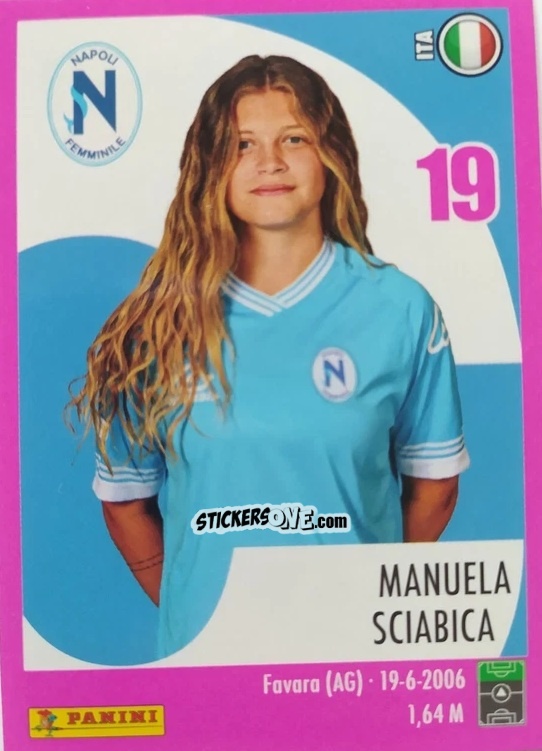 Sticker Manuela Sciabica - Calciatrici 2024-2025 n. 186 - Panini