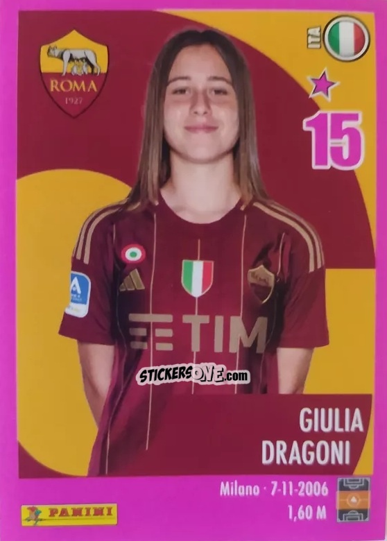 Cromo Giulia Dragoni - Calciatrici 2024-2025 n. 200 - Panini