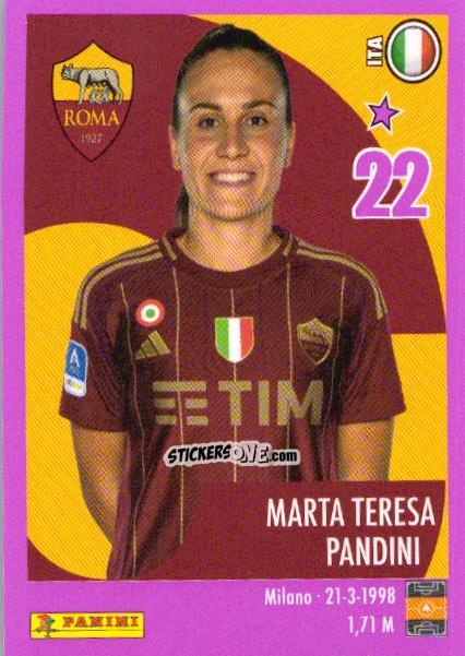 Figurina Marta Teresa Pandini - Calciatrici 2024-2025 n. 202 - Panini