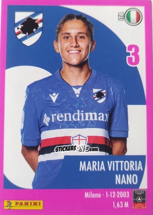 Cromo Maria Vittoria Nano - Calciatrici 2024-2025 n. 219 - Panini