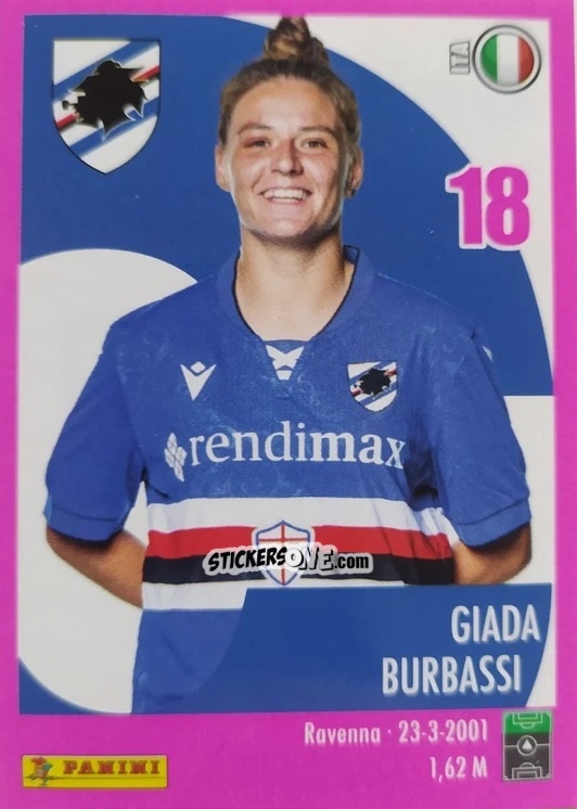 Cromo Giada Burbassi - Calciatrici 2024-2025 n. 237 - Panini