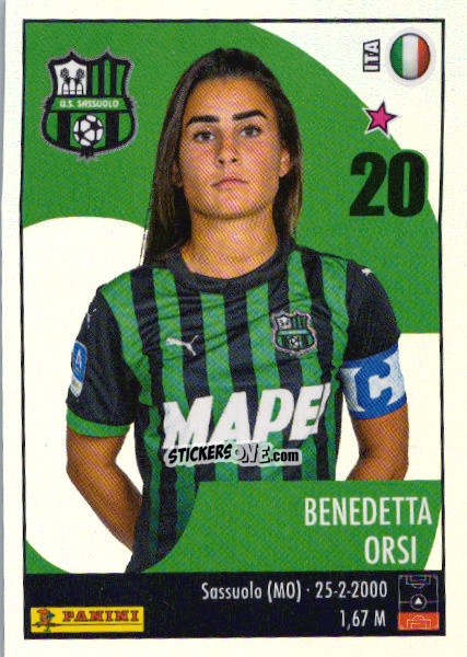Cromo Benedetta Orsi (Capitano) - Calciatrici 2024-2025 n. 240 - Panini