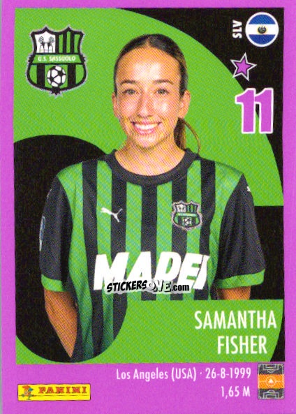 Cromo Samantha Fisher - Calciatrici 2024-2025 n. 252 - Panini