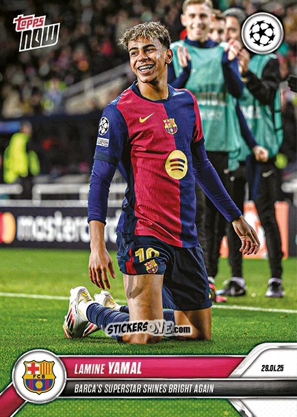 Figurina Lamine Yamal - Now Update Ecl And Ucl 2024-2025 n. 92 - Topps
