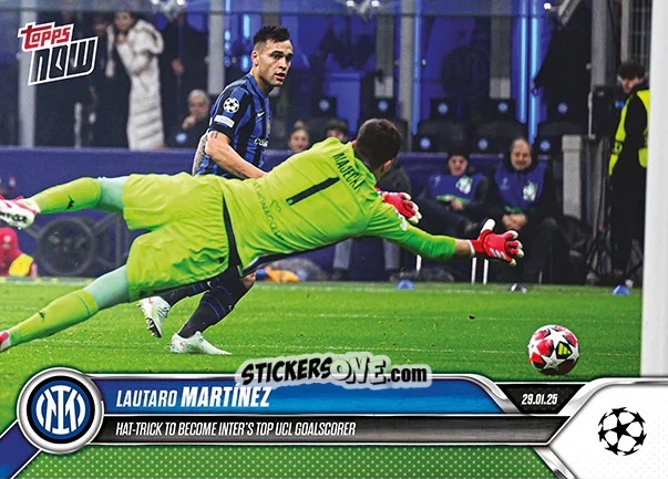 Figurina Lautaro Martínez - Now Update Ecl And Ucl 2024-2025 n. 85 - Topps
