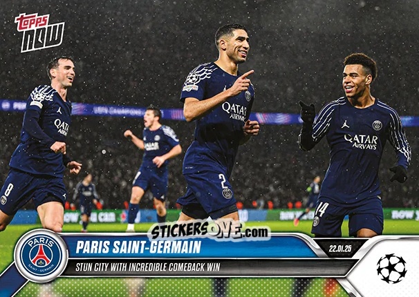 Figurina Achraf Hakimi - Now Update Ecl And Ucl 2024-2025 n. 80 - Topps