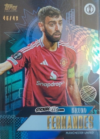 Sticker Bruno Fernandes - Gold UEFA Club Competitions 2024-2025
 n. 8 - Topps