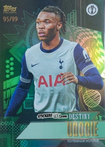 Cromo Destiny Udogie - Gold UEFA Club Competitions 2024-2025
 n. 11 - Topps