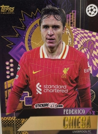 Sticker Federico Chiesa - Gold UEFA Club Competitions 2024-2025
 n. 16 - Topps