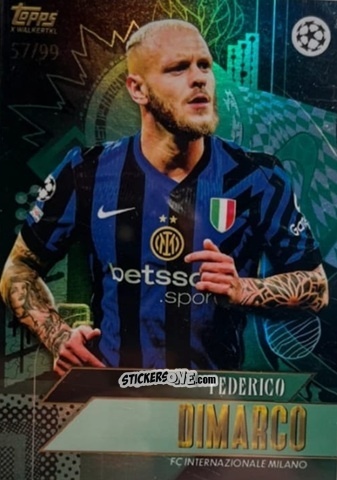 Sticker Federico Dimarco - Gold UEFA Club Competitions 2024-2025
 n. 17 - Topps