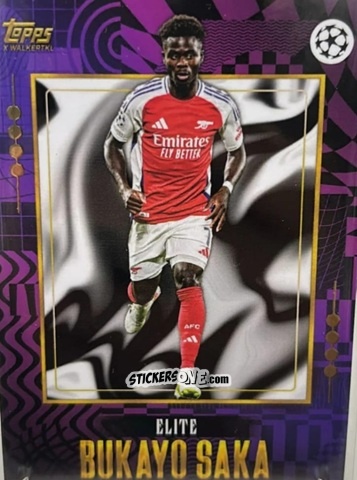 Figurina Bukayo Saka - Gold UEFA Club Competitions 2024-2025
 n. 52 - Topps