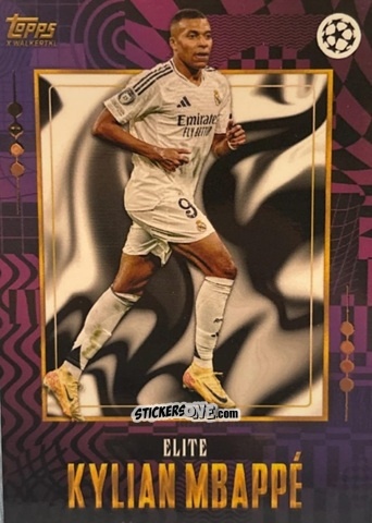 Sticker Kylian Mbappé - Gold UEFA Club Competitions 2024-2025
 n. 57 - Topps
